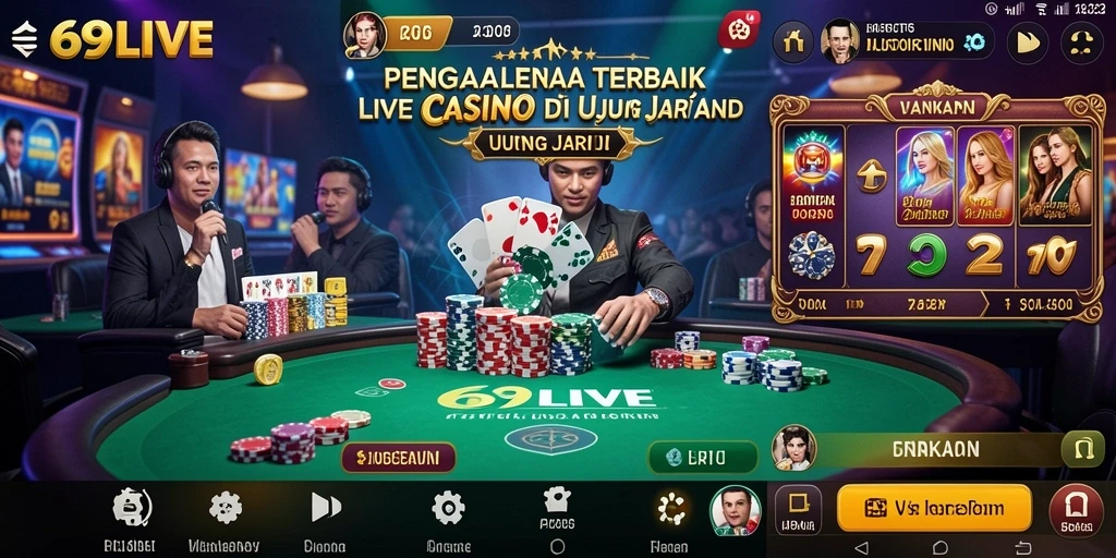 Tampilan gameplay Live Casino mendebarkan dengan dealer nyata.