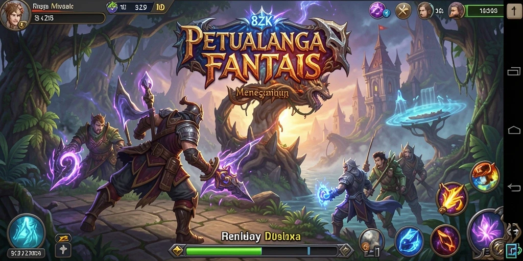 Tampilan screenshot gameplay RPG yang menegangkan dan penuh aksi.