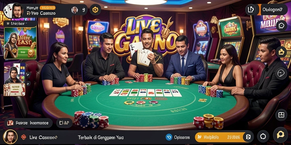 Gameplay Live Casino yang mendebarkan di HARAPJP dengan dealer profesional.