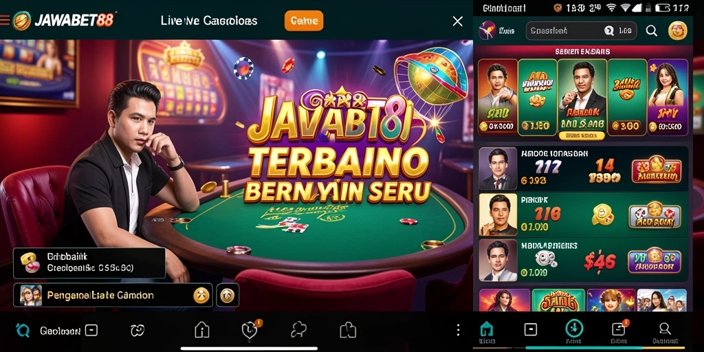 Tampilan gameplay Live Casino yang mengasyikkan di JAWABET88.