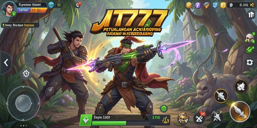 Tangkapan layar gameplay JT777 menampilkan aksi pertarungan yang mendebarkan.