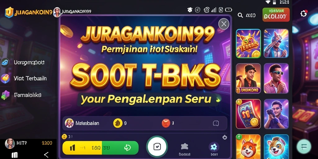 Screenshot permainan JURAGANKOIN99 yang menampilkan antusiasme pemain saat bermain Slot.