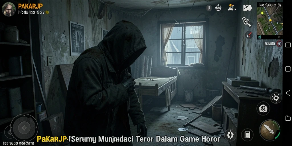 Gameplay PAKARJP yang menegangkan dengan suasana horor yang kental.