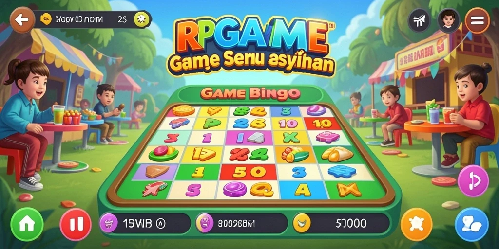 Tampilan seru gameplay Bingo di RPGAME dengan pemain aktif.