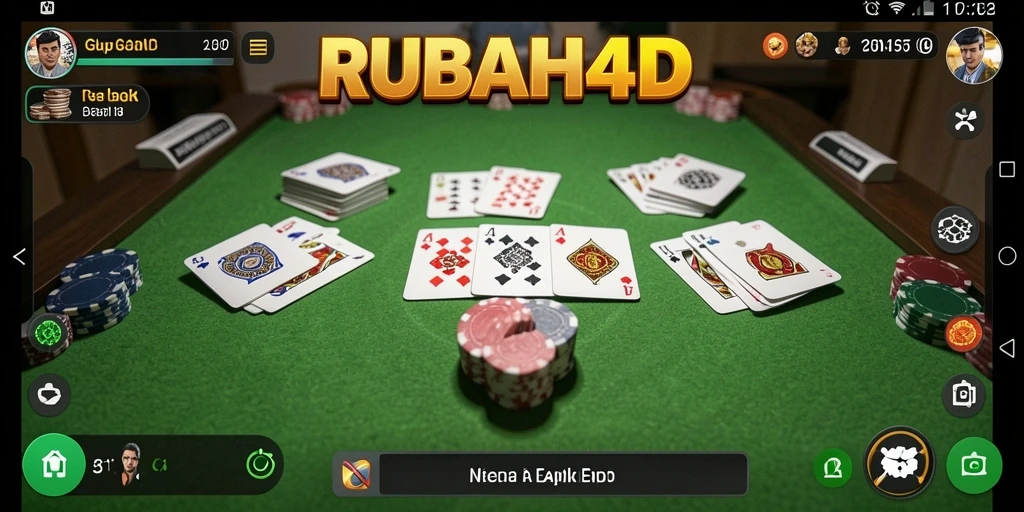 Gambaran gameplay seru dalam permainan Gaple RUBAH4D.